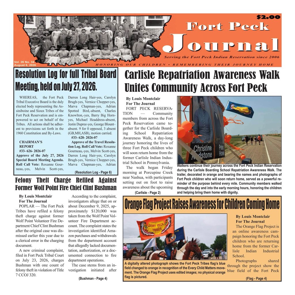 Fort Peck Journal August 6, 2026&nbsp;issue
